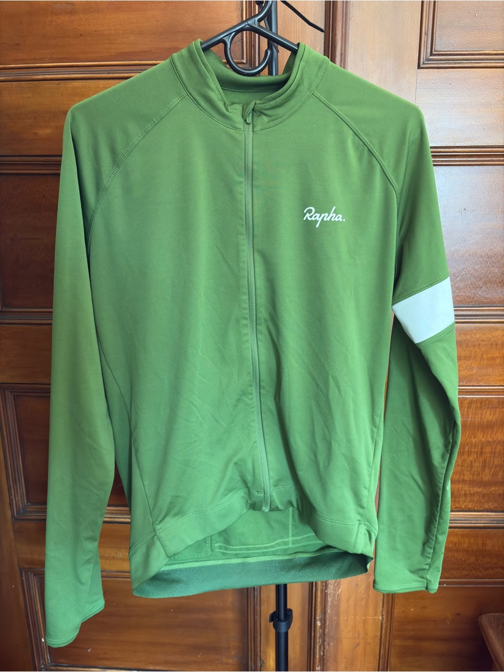 Rapha Olive Green Full-Zip Performance Cycling Jacket